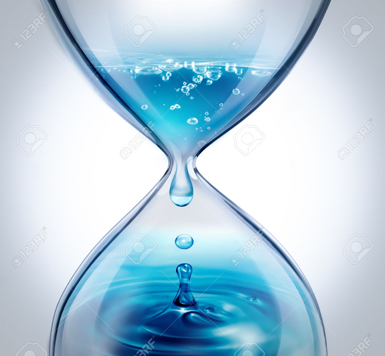 hourglass with dripping water close-up on a light background - 47320063 hourglass with dripping water close-up on a light background - 47320063