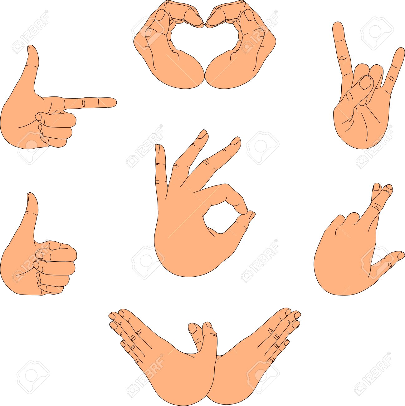 hand gestures royalty free cliparts vectors and stock illustration