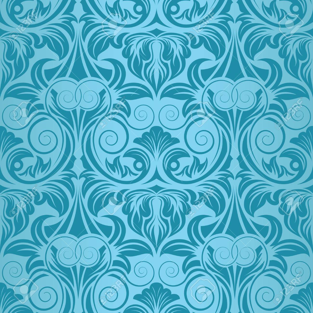 ターコイズ ブルーのシームレスな壁紙 のイラスト素材 ベクタ Image ターコイズ ブルーのシームレスな壁紙 のイラスト素材 ベクタ Image
