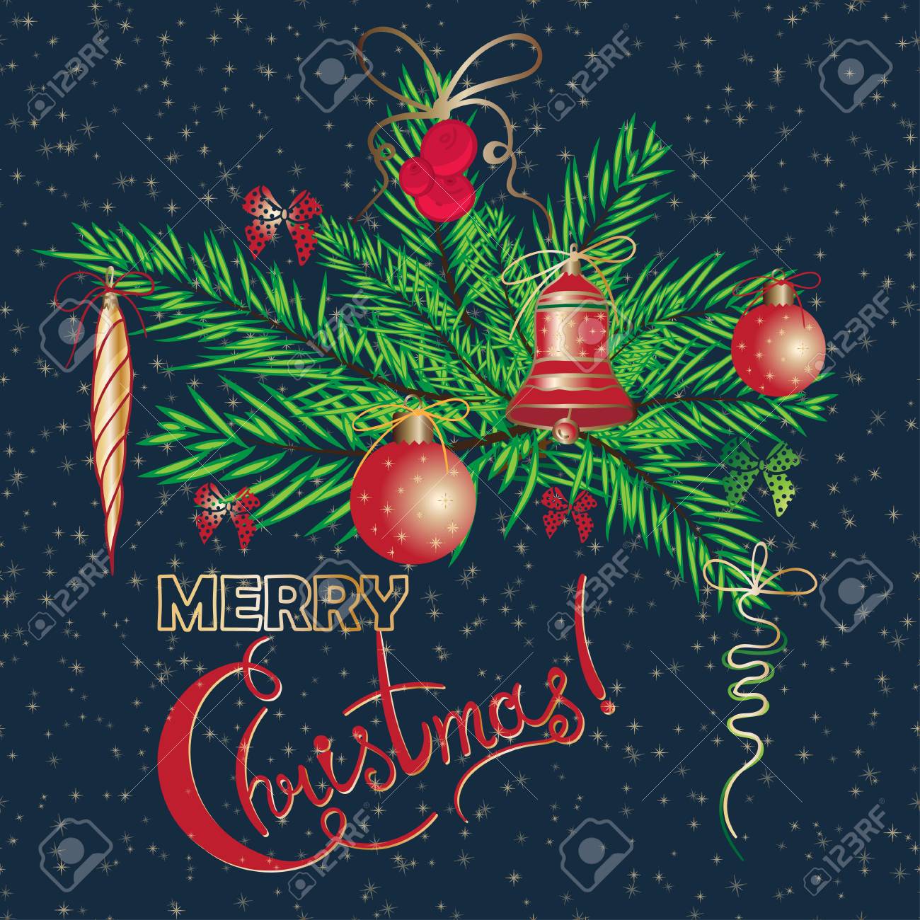 christmas and new year vintage greeting cards with holiday symbol editable christmas cards