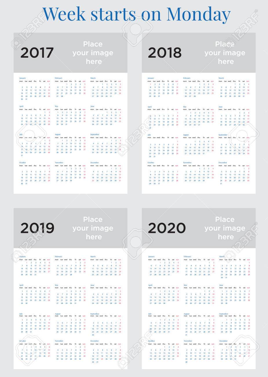 17 18 19 Calendar Planner Week Starts On Monday Scale Dimension Vector Illustration Royalty Free Cliparts Vectors And Stock Illustration Image