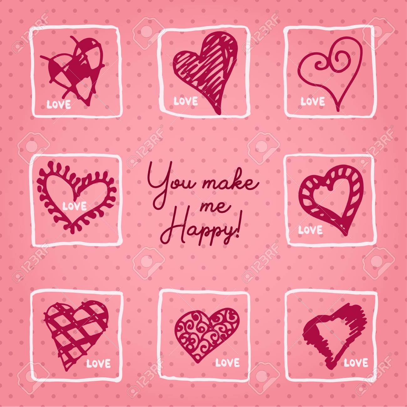 Valentines Day Card Or Invitation Whit Motivation Text You Make