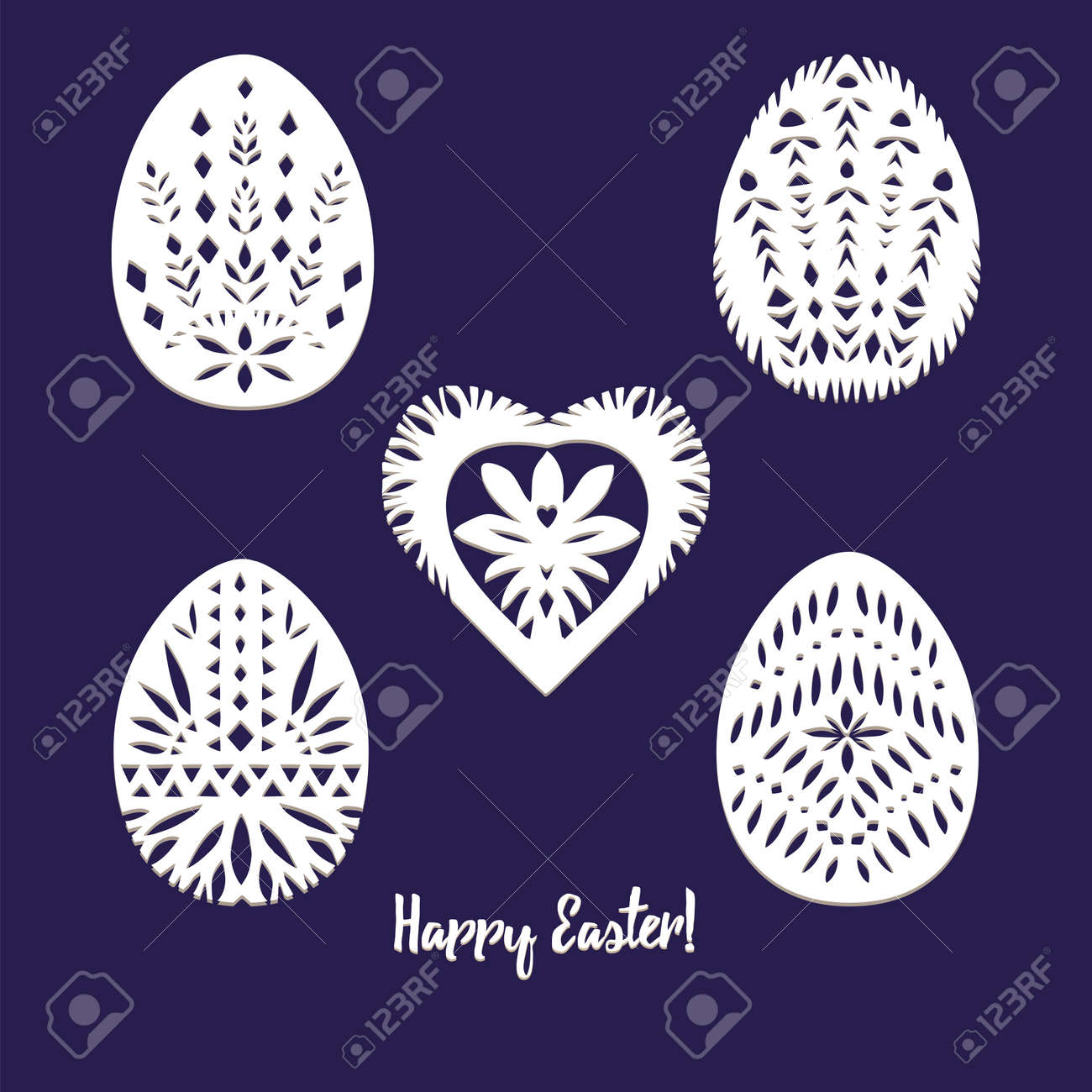 Set of paper cut festive symbols Holiday spring Easter signs egg in white colors isolated on blue background and lace frame. Traditional Belarusian, Polish paper clippings. Hand made. Vector - 165133138 Set of paper cut festive symbols Holiday spring Easter signs egg in white colors isolated on blue background and lace frame. Traditional Belarusian, Polish paper clippings. Hand made. Vector - 165133138