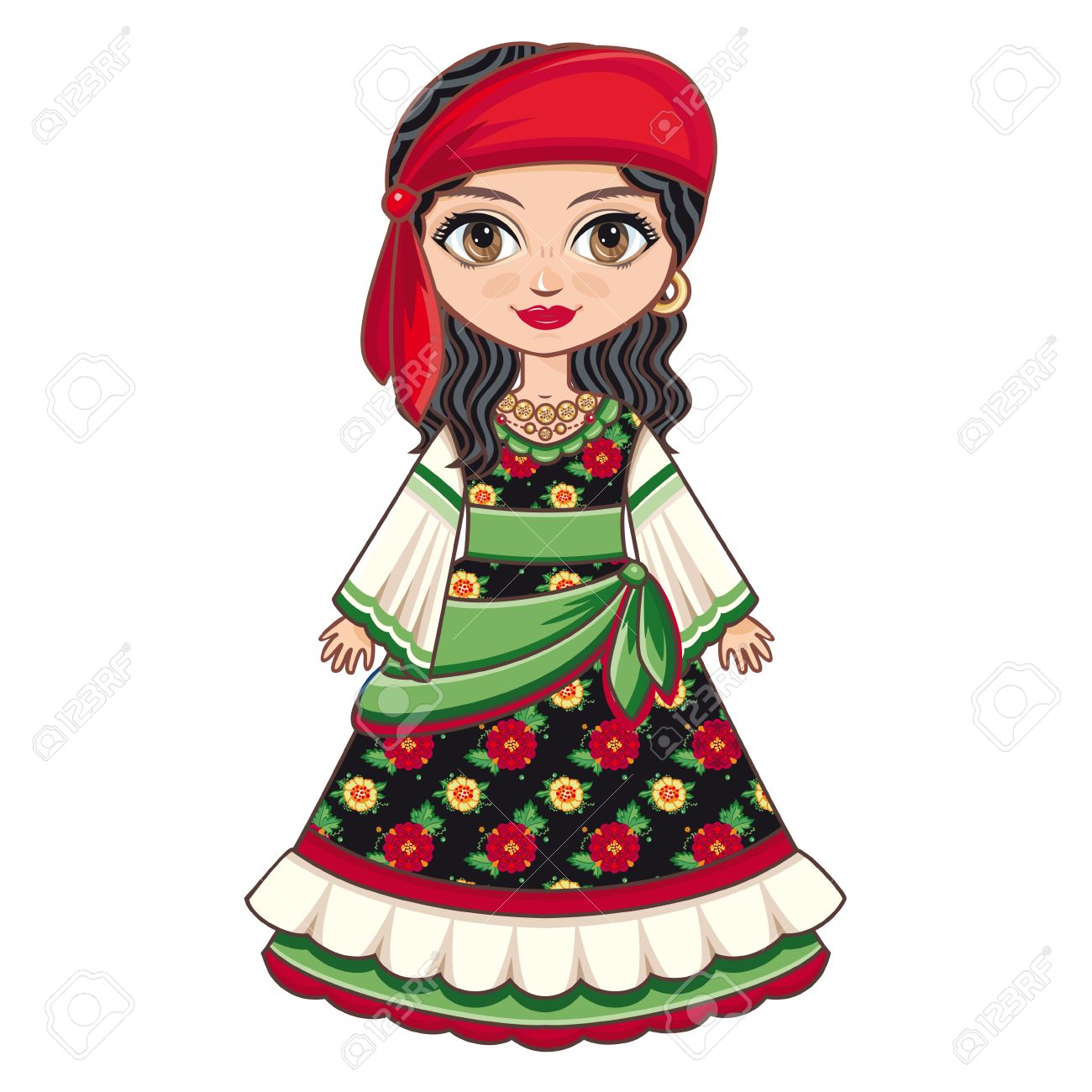 Maedchen zigeunerkleid