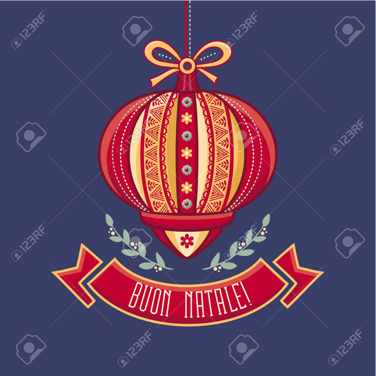 Buon Natale Messages.Merry Christmas Greetings Card Buon Natale Italian Text Buon Royalty Free Cliparts Vectors And Stock Illustration Image 49815832