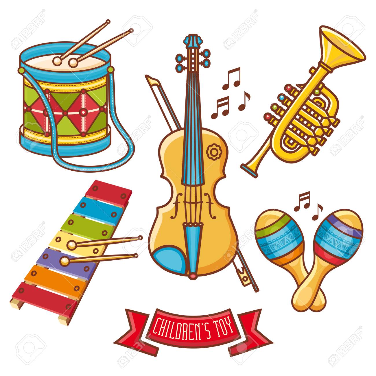 set instrumentos musicales infantiles