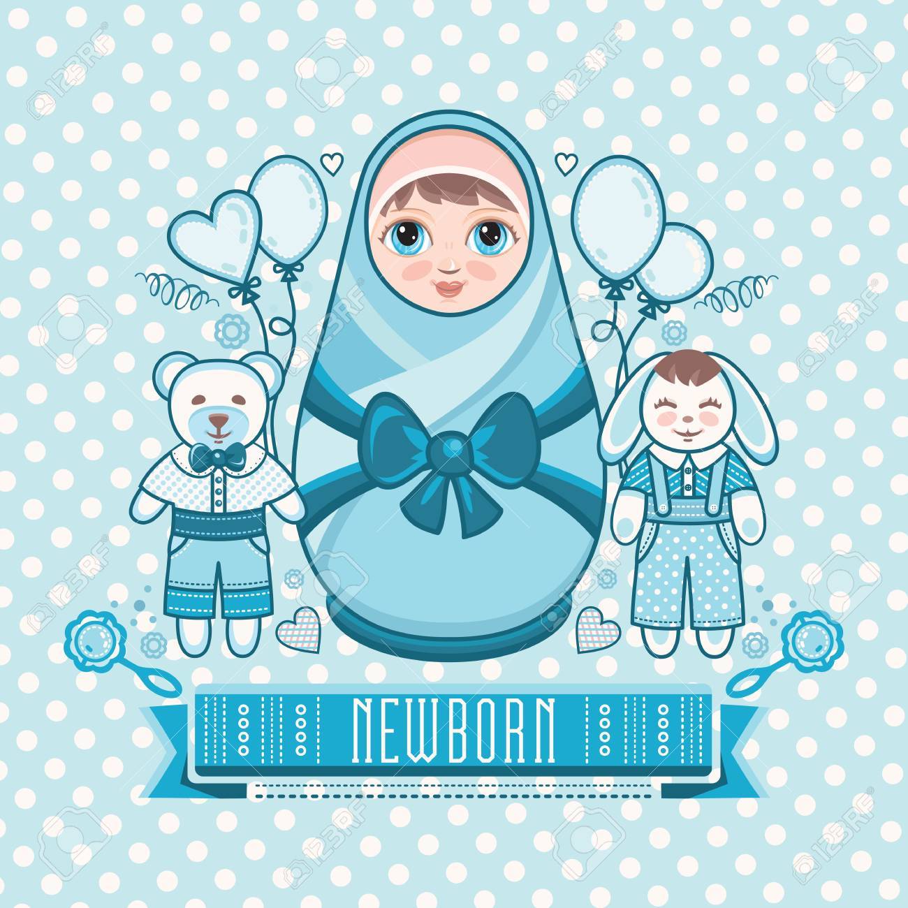 newborn little baby matryoshka greeting card best for birthday newborn congratulation card