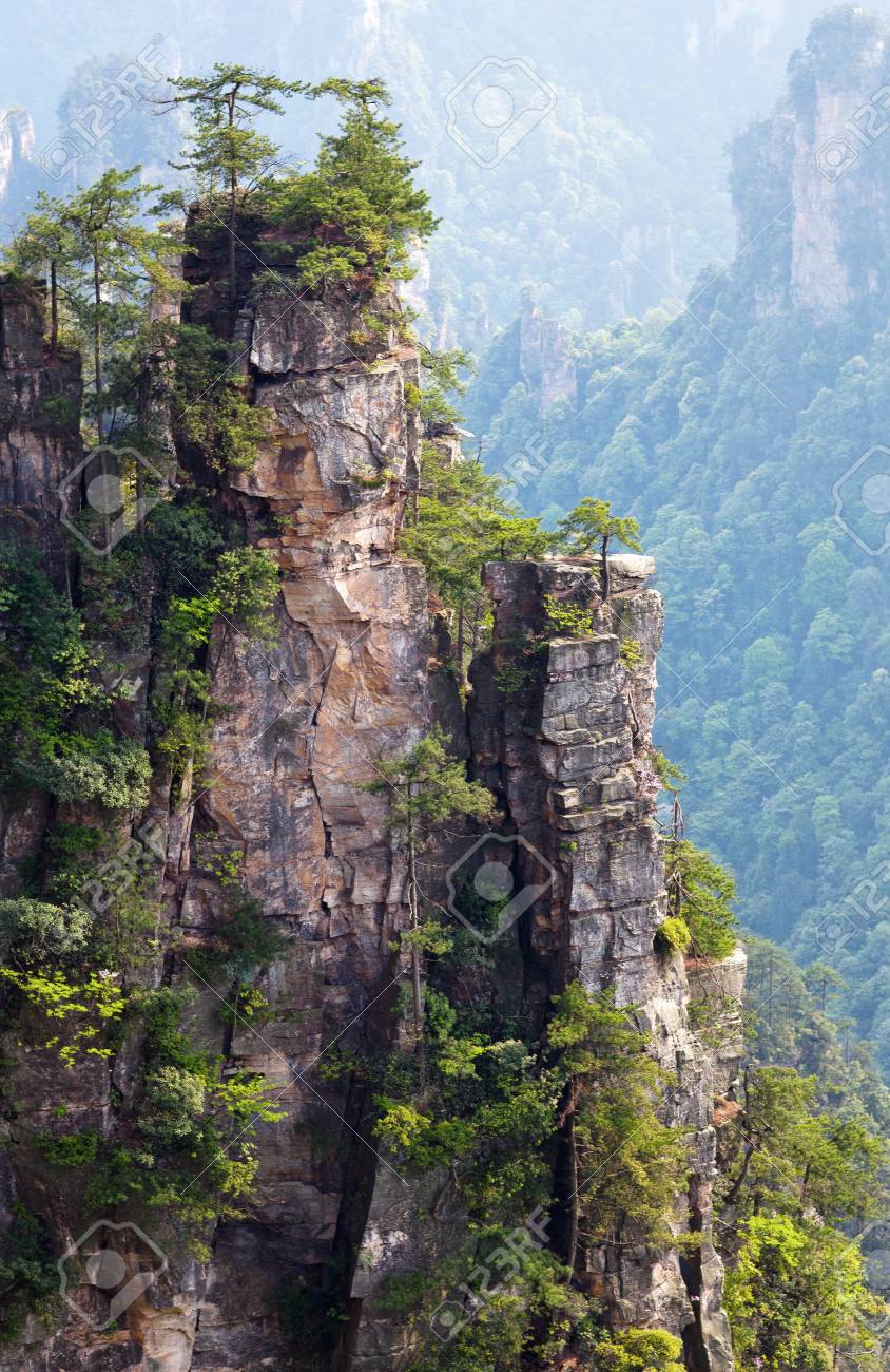 Famous Avatar Floating Mountains In Zhangjiajie National Forest Stock Photo Picture And Royalty Free Image Image
