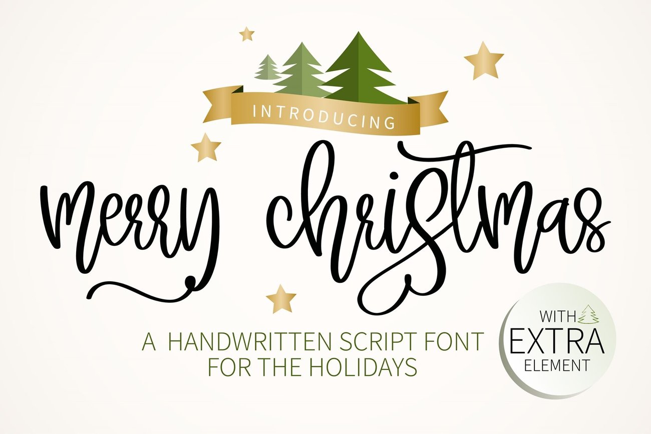 字体- Merry Christmas - A Sweet Script Handwritten Font | 123RF, image size:1300x867
